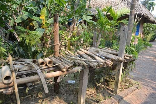 The chosen bamboos were soaked in salt water for 6 to 8 months then exposed to the sun…