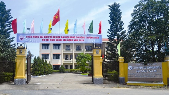 Trụ sở Công ty CP Xây dựng giao thông Quảng Nam tại phường Tân An, TP.Hội An. Ảnh: CÔNG ĐÔNG