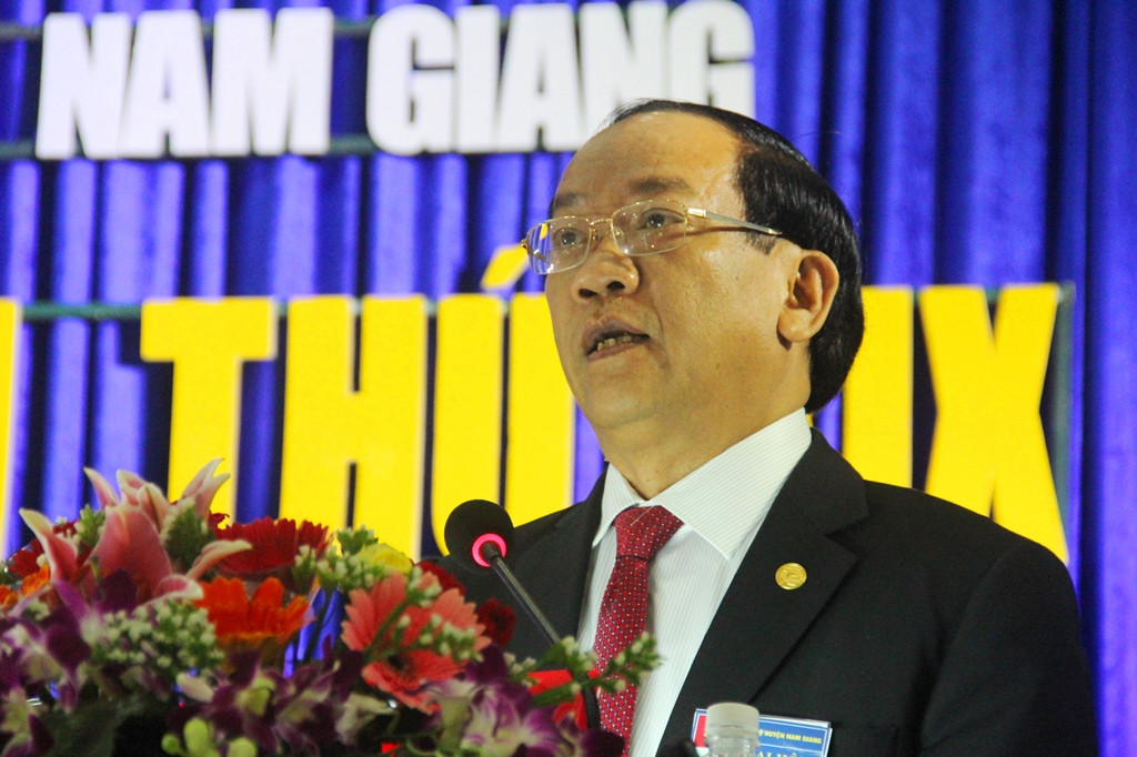 Phó Bí thư Tỉnh ủy, Chủ tịch UBND tỉnh Đinh Văn Thu phát biểu chỉ đạo tại phiên đại hội diễn ra vào sáng 8.7.