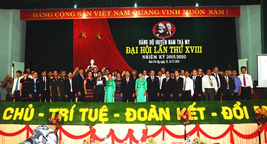 Ban Chấp hành Đảng bộ Nam Trà My khóa XVIII ra mắt