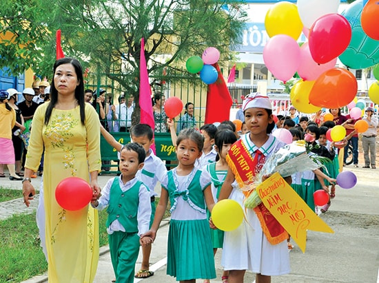 Ngày hội đến trường. Ảnh: TƯỜNG VY