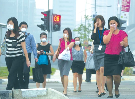 Người dân Singapore thường chịu khói mù mỗi năm từ các đám cháy rừng tại Indonesia. ảnh: globalnews