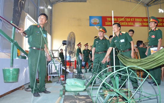 LLVT tỉnh thi đua sáng tạo kỹ thuật, nâng cao chất lượng huấn luyện, sẵn sàng chiến đấu. Ảnh: T.A