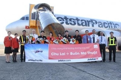 Opening ceremony of the Chu Lai-Buon Ma Thuot air route