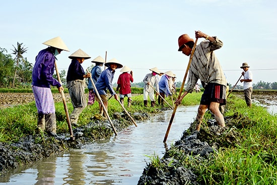 Toàn tỉnh hiện còn 2.000km kênh mương chưa được kiên cố hóa. Ảnh: PHƯƠNG THẢO