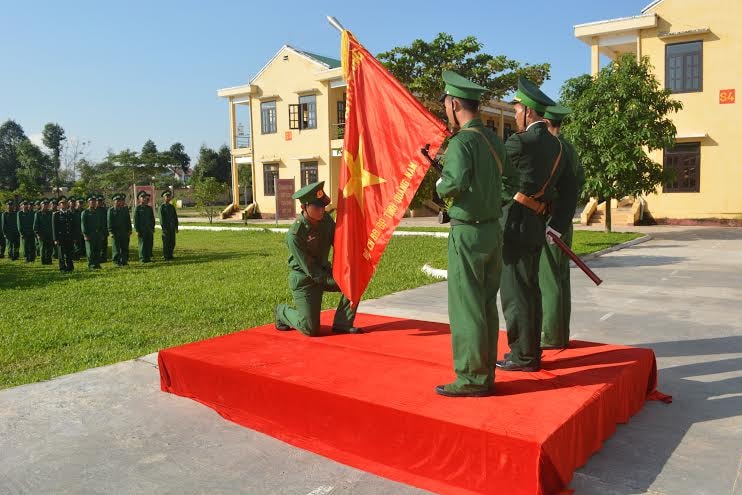 Chiến sĩ mới tuyên thệ.