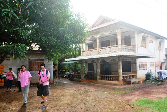 Căn nhà sàn 3 gian của gia đình ông Bô Nhơn ở bản Nộn-mi-say, huyện Lạ Màm. Ảnh: Điện Ngọc
