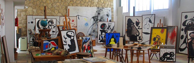 Hình ảnh trong “Xưởng vẽ tái tạo” của Joan Miró.