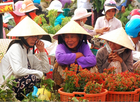 Chợ hoa ngày tết. Ảnh: Internet