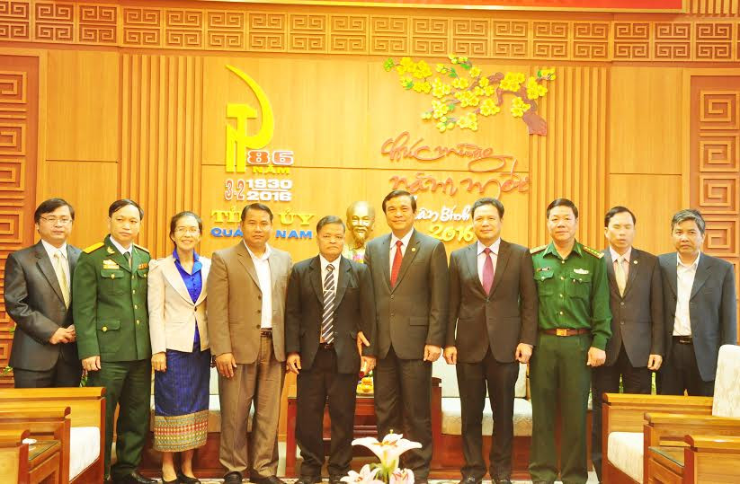 Quang Nam and Sekong provinces leaders.