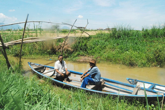 Bến Hục nay chỉ còn là con lạch nhỏ bên sông Thu Bồn. Nhưng xưa là bến cập của ghe thuyền chở hàng của hội thương Diên Phong.  Ảnh: Internet