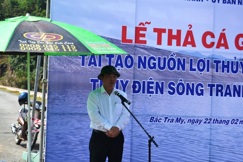 Phó Chủ tịch UBND tỉnh Lê Trí Thanh phát biểu tại buổi lễ. Ảnh: VÕ LÊ