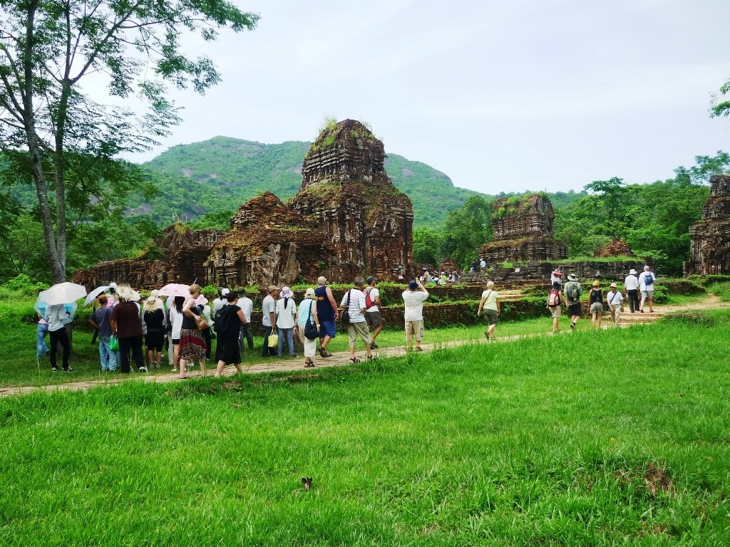 Tourists in My Son Sanctuary. Picture: vietnamtravelnews