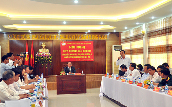 Ban Thường trực Ủy ban MTTQ Việt Nam tỉnh tổ chức hội nghị hiệp thương lần thứ hai. Ảnh: VINH ANH