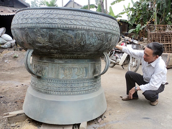 One of two new bronze drums