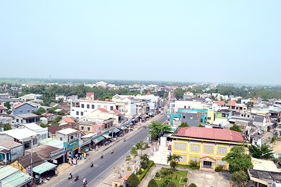 Trung tâm phường Vĩnh Điện (thị xã Điện Bàn).ảnh: C.TÚ