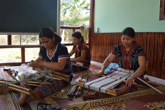 The traditional brocade weaving has been restored, improving women’s income in Dhroong village.