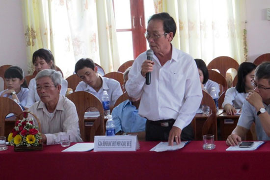 Hội thảo về Huỳnh Ngọc Huệ tại Đại Lộc. Ảnh: Bích Liên