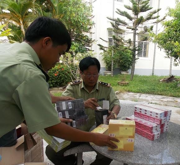 Thuốc lá không rõ nguồn gốc bị Chi cục Quản lý thị trường Quảng Nam phát hiện trưa ngày 25.5.