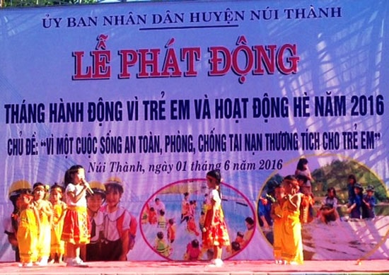 Núi Thành đang thực hiện có hiệu quả công tác chăm sóc, bảo vệ trẻ em. Ảnh: ĐINH THỊ LỰU