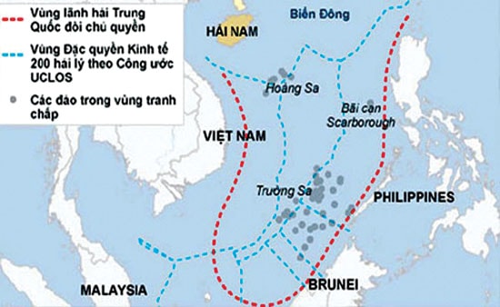 Yêu sách của Trung Quốc về “đường lưỡi bò” ở Biển Đông bị PCA bác bỏ.