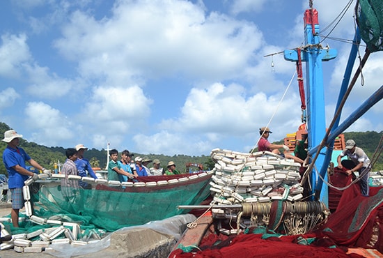 Nghề lưới vây hoạt động ở ngư trường xa bờ. Ảnh: QUANG VIỆT