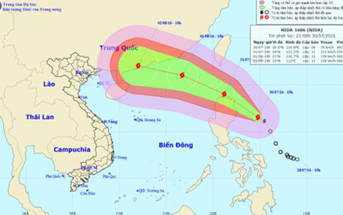 Đường đi của cơn bão số 2