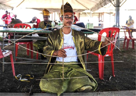 Công đoạn hoàn thành khung diều.