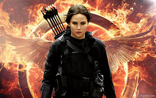 Jennifer Lawrence trong phim “The Hungry Games”.  ảnh: movietvtechgeeks