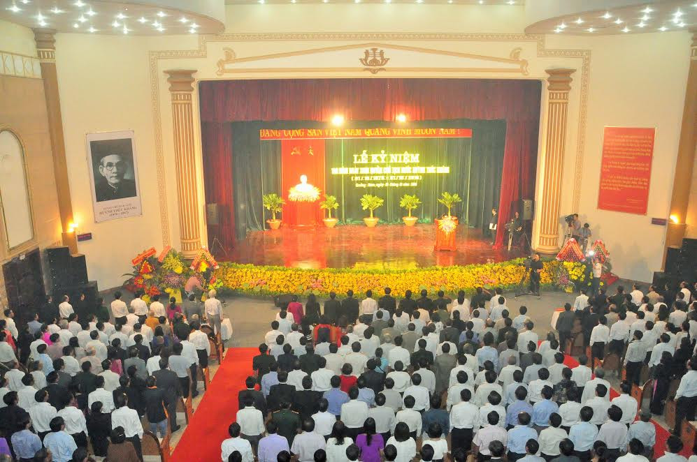 Quang cảnh lễ kỷ niệm 140 năm ngày sinh Quyền Chủ tịch nước Huỳnh Thúc Kháng