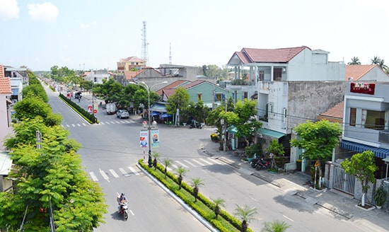 Đô thị mới Điện Bàn ngày càng hoàn thiện hạ tầng.Ảnh: CÔNG TÚ