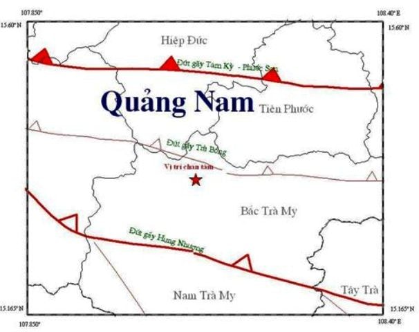 Quảng Nam nằm trong các đới đứt gãy với nhiều hoạt động kiến tạo địa chất cũng là một trong những nguyên nhân của động đất. Ảnh: HOÀNG LIÊN