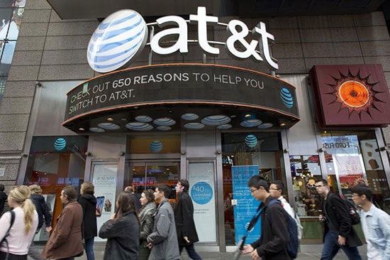 Một chi nhánh của AT&T tại New York (Mỹ). Ảnh: AP