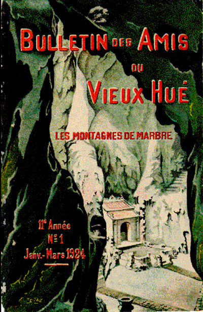 Trang bìa chuyên khảo Les montagnes de marbre của Albert Sallet, nội dung được tham khảo từ tác phẩm Ngũ Hành Sơn lục.