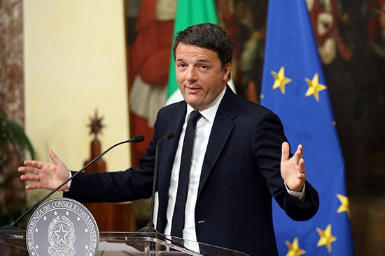 Thủ tướng Italia Matteo Renzi tuyên bố từ chức hồi đầu tuần này. ảnh: IBTimes