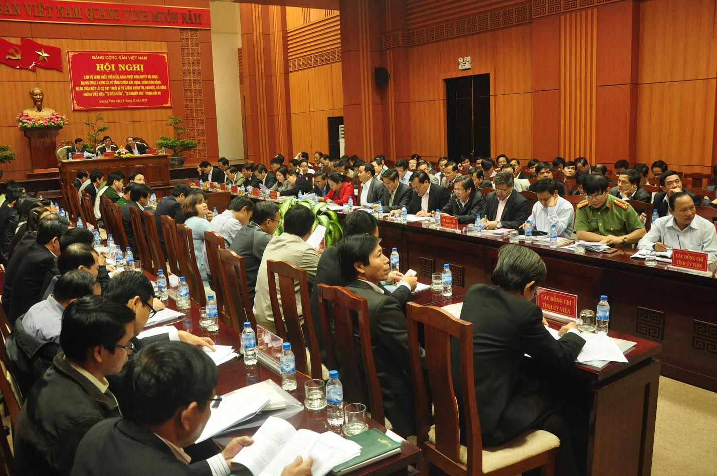 Quang cảnh hội nghị trực tuyến tại Quảng Nam