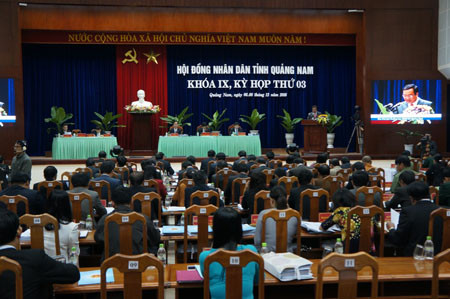 Overview of the 3rd session of the Quang Nam provincial People’s Council.