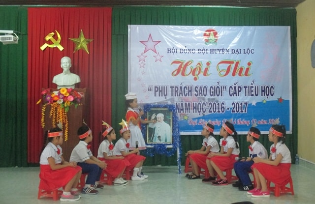 Hội thi phụ trách sao giỏi huyện Đại Lộc. Ảnh: MỸ LINH