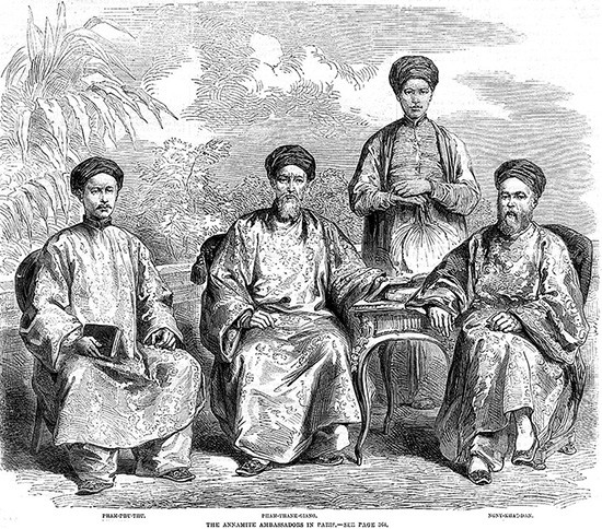 Đoàn sứ thần Việt Nam tại Paris năm 1863. Ảnh: Internet