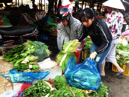 Gom hàng cung cấp cho các nhà hàng, khách sạn. Ảnh: MINH HẢI