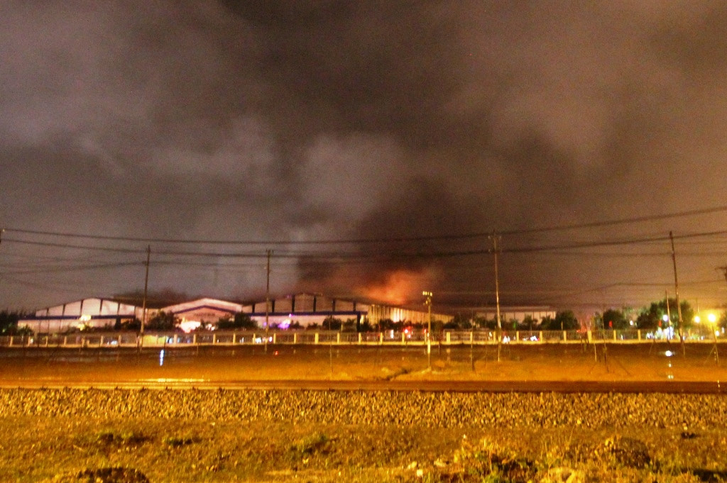 Vụ cháy nhà máy ô tô Trường Hải không gây thiệt hại lớn. Ảnh: T.Đ