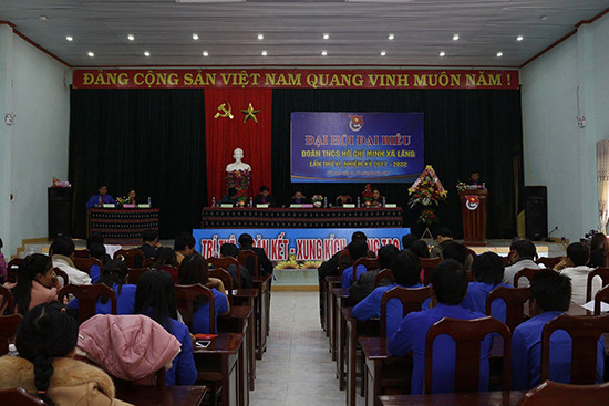 Đại hội Đoàn TNCS Hồ Chí Minh xã Lăng, huyện Tây Giang. Ảnh: L.Đ