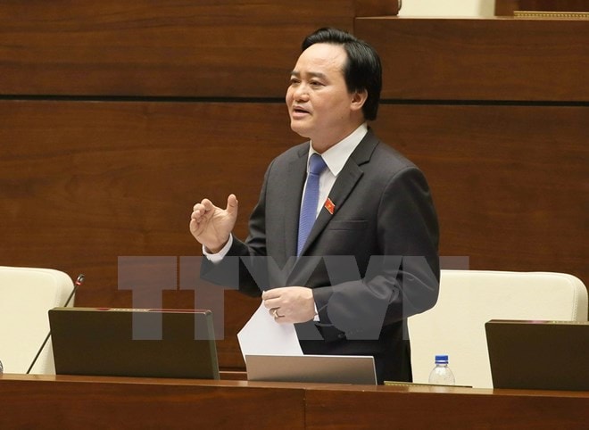 Bộ trưởng Bộ Giáo dục và Đào tạo Phùng Xuân Nhạ. (Ảnh: Doãn Tấn/TTXVN)