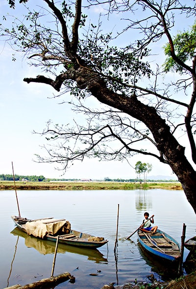 Bến sông quê. Ảnh: PHƯƠNG THẢO