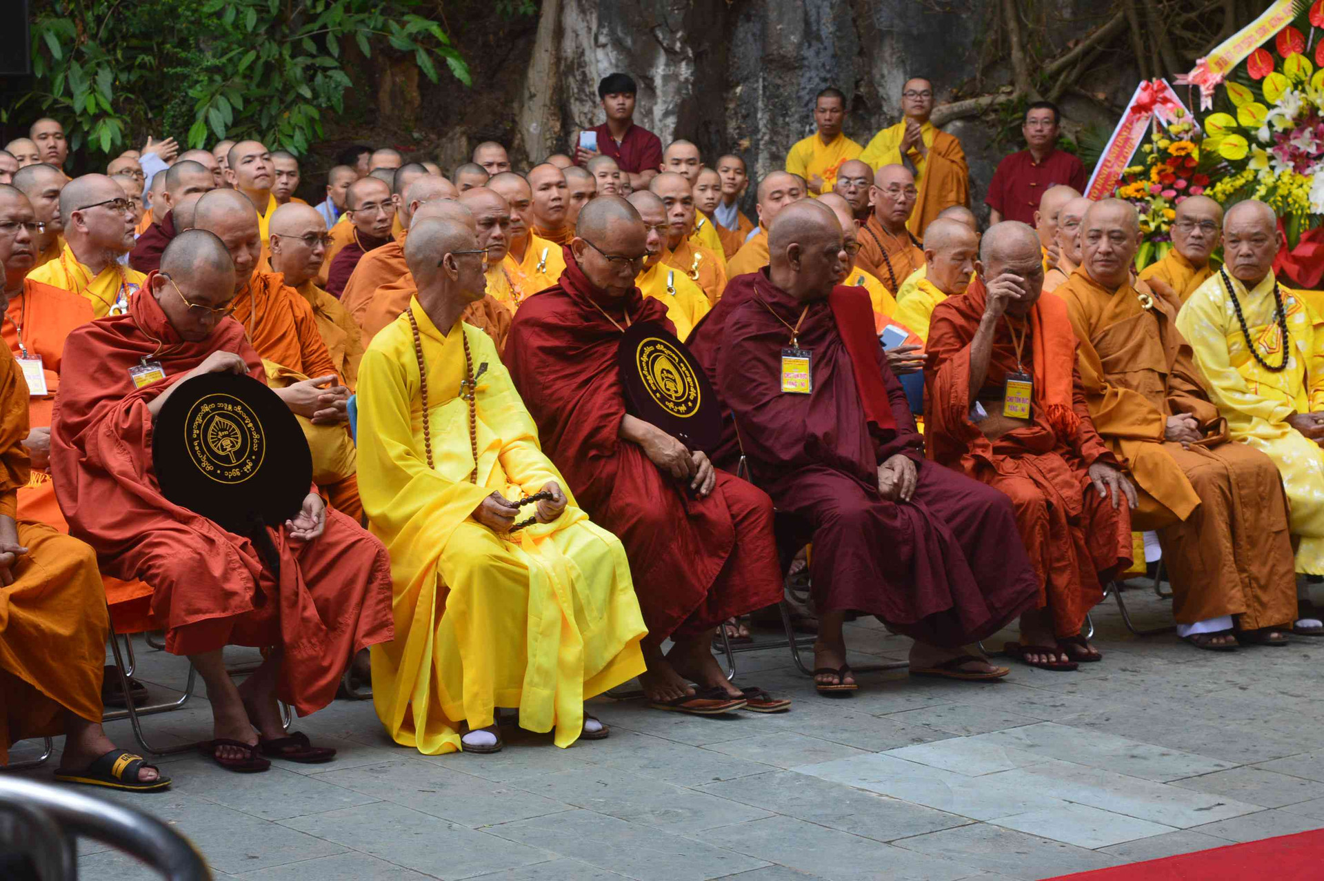 Nhiều lãnh đạo Giáo hội Phật giáo Việt Nam và chư tăng các nước Thái Lan, Hàn Quốc... tham dự lễ chính. Ảnh: Q.T