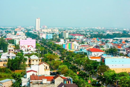 TP.Tam Kỳ - tỉnh lỵ Quảng Nam đã khoác áo đô thị hôm nay. Ảnh: PHƯƠNG THẢO