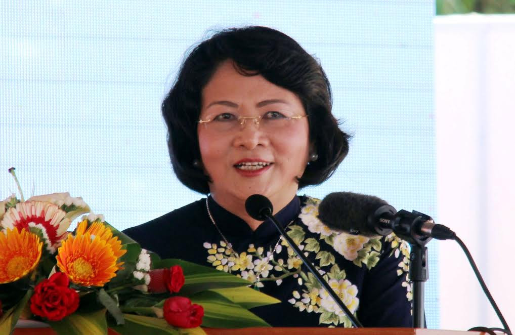 Phó Chủ tịch nước Đặng Thị Ngọc Thịnh phát biểu tại buổi lễ.