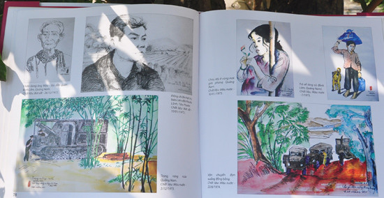 Một số tranh ký họa trong tập sách “Quảng Nam trong ký họa thời kháng chiến 1960 - 1975”.