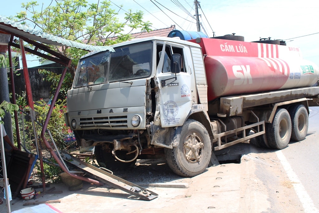 Hiện trường vụ tai nạn. Ảnh: CTV