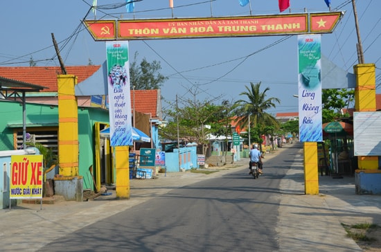 Thôn Trung Thanh, xã Tam Thanh (TP.Tam Kỳ) là tâm điểm phát triển du lịch với các hình thức đưa nghệ thuật vào không gian sống. Ảnh: HỮU PHÚC